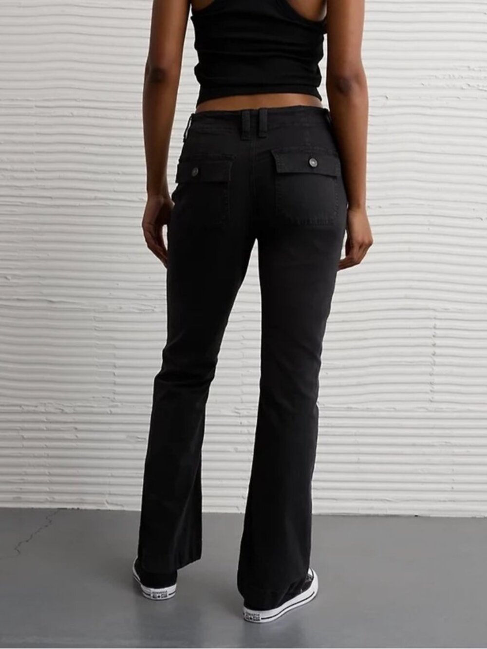 American Eagle Mid Rise Classic Stretch Bootcut Pants Square Pockets size 16